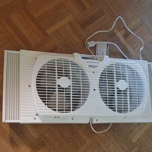 Comfort Zone Dual 'Fresh In/ Exhaust Out' Window Fan in White